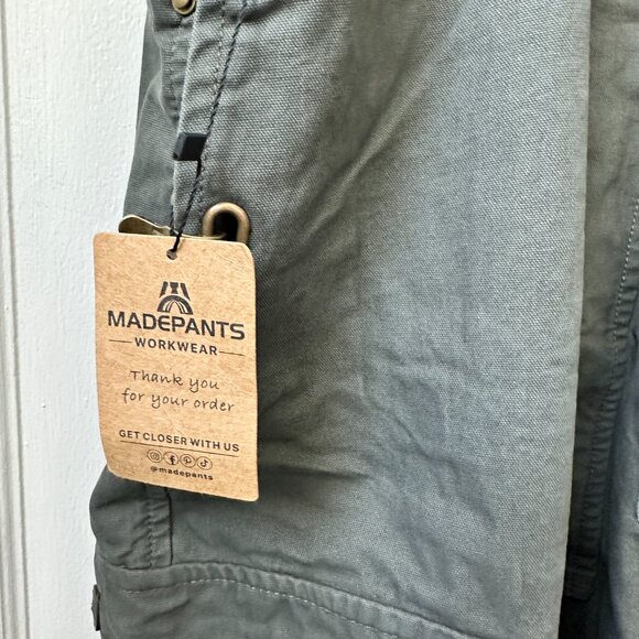 Overalls in dark olive by Madepants - Picture 3 of 7